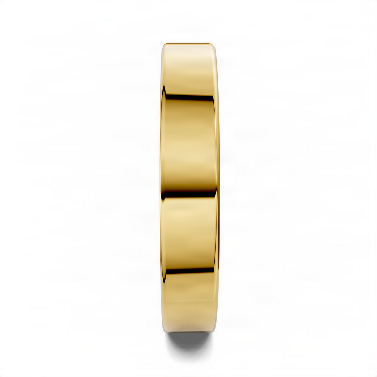 Opes Princess diamond band ring in yellow gold with smooth side profile