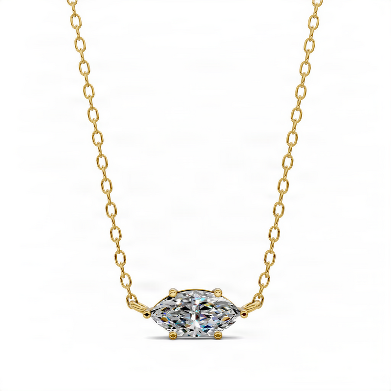 Opes East-West Solitaire Marquise Pendent