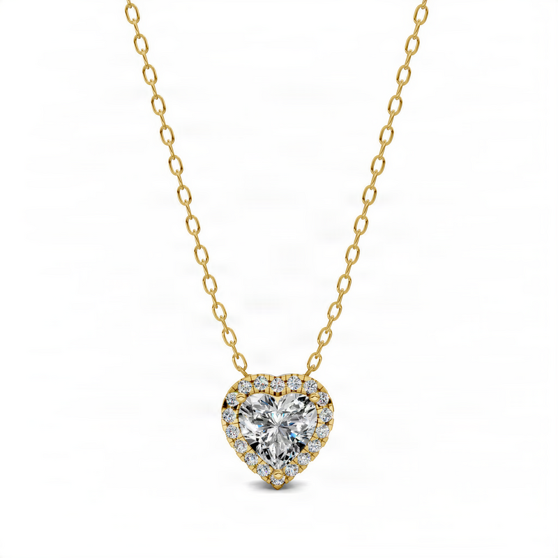 Opes Halo Diamond Heart Pendant