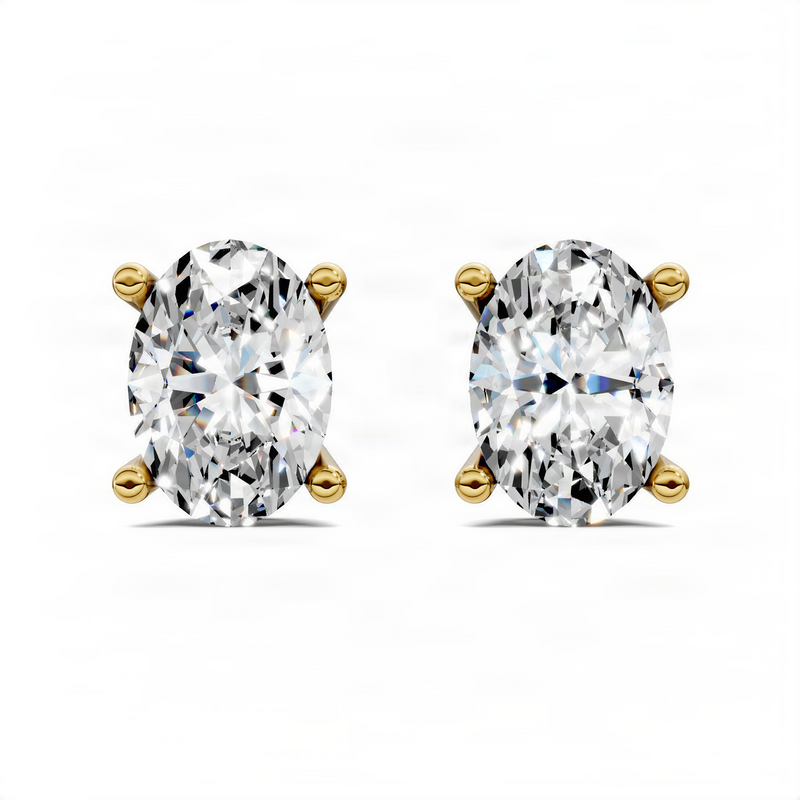 Opes Oval Cut Basket Studs