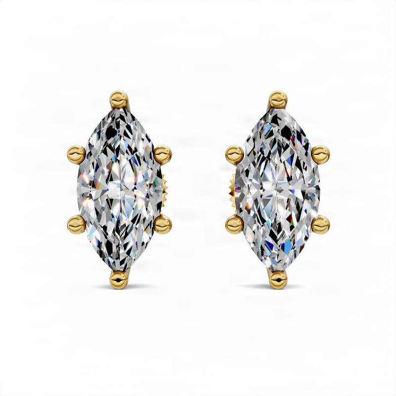 Opes Marquise Cut Basket Studs
