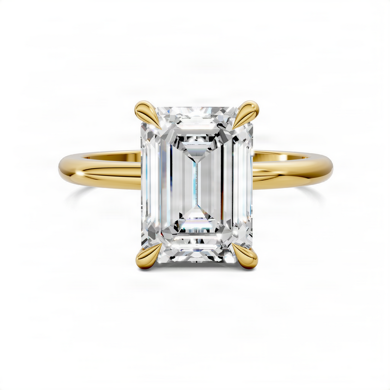 Opes Emerald Leaf Accent Ring