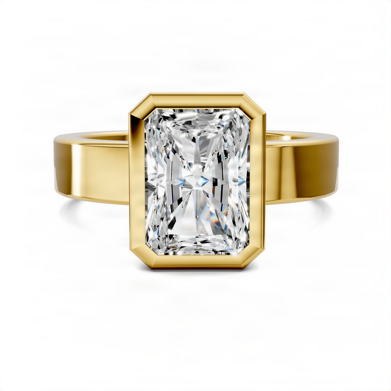 Opes Radiant Bezel Solitaire Ring