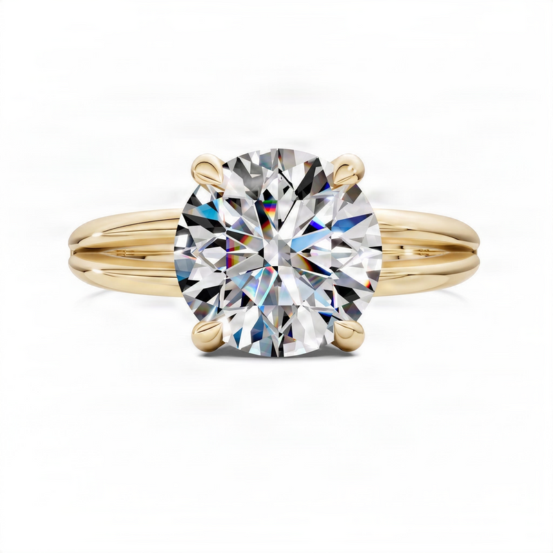 Opes Round Floating Split Band Ring